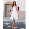 Zeagoo Cropped Cardigan Sweaters for Women Long Sleeve Shrug for Dresses(Dusty Pink)