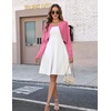 Zeagoo Cropped Cardigan Sweaters for Women Long Sleeve Shrug for Dresses(Hot Pink)
