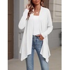 Zeagoo Lightweight Cardigan for Women Long Sleeve Open Front Cardigans(A White)