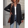 Zeagoo Lightweight Cardigan for Women Long Sleeve Open Front Cardigans(Black)