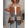 Zeagoo Lightweight Cardigan for Women Long Sleeve Open Front Cardigans(Color Blocking-jh398)