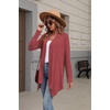 Zeagoo Lightweight Cardigan for Women Long Sleeve Open Front Cardigans(Red)