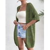Zeagoo Lightweight Summer Crochet Cardigan for Women(Army Green)