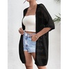 Zeagoo Lightweight Summer Crochet Cardigan for Women(Black)
