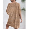 Zeagoo Lightweight Summer Crochet Cardigan for Women(Brown)