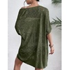 Zeagoo Lightweight Summer Crochet Cardigan for Women(Dark Green)