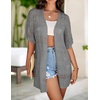 Zeagoo Lightweight Summer Crochet Cardigan for Women(Dark Grey)