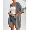 Zeagoo Lightweight Summer Crochet Cardigan for Women(Dark Grey)