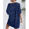 Zeagoo Lightweight Summer Crochet Cardigan for Women(Navy Blue)