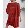 Zeagoo Lightweight Summer Crochet Cardigan for Women(Red)
