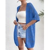Zeagoo Lightweight Summer Crochet Cardigan for Women(Royal Blue)