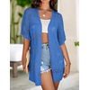 Zeagoo Lightweight Summer Crochet Cardigan for Women(Royal Blue)