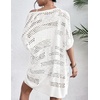 Zeagoo Lightweight Summer Crochet Cardigan for Women(White)