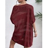 Zeagoo Lightweight Summer Crochet Cardigan for Women(Wine Red)