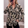 Zeagoo Satin Blouses for Women Casual Long Sleeve Button Down Silk Shirts Dressy Business Work Tunic Top(Leopard)
