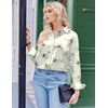 Zeagoo Satin Blouses for Women Silk Button Down Shirts Long Sleeve Tops(Silk Bloom Whisper)