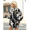 Zeagoo Satin Blouses for Women Silk Button Down Shirts Long Sleeve Tops(Tie Dye)