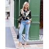 Zeagoo Satin Blouses for Women Silk Button Down Shirts Long Sleeve Tops(Tie Dye)