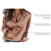 Zeagoo Satin Blouses for Women Silk Button Down Shirts Long Sleeve Tops(Toffee)