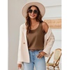 Zeagoo Silk Satin Tank Tops for Women Scoop Neck Sleeveless Camisole Tops(Brown)