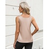 Zeagoo Silk Satin Tank Tops for Women Scoop Neck Sleeveless Camisole Tops(Champagne)