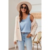 Zeagoo Silk Satin Tank Tops for Women Scoop Neck Sleeveless Camisole Tops(Light Blue)