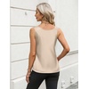 Zeagoo Silk Satin Tank Tops for Women Scoop Neck Sleeveless Camisole Tops(Light Champagne)