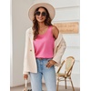 Zeagoo Silk Satin Tank Tops for Women Scoop Neck Sleeveless Camisole Tops(Peach Pink)