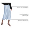 Zeagoo Skirts for Women High Waist Skirt Elegant Midi Skirt Satin(Baby Blue)
