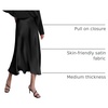 Zeagoo Skirts for Women High Waist Skirt Elegant Midi Skirt Satin(Black)