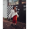 Zeagoo Skirts for Women High Waist Skirt Elegant Midi Skirt Satin(Caramel Colour)