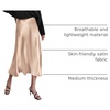 Zeagoo Skirts for Women High Waist Skirt Elegant Midi Skirt Satin(Cracker Khaki)