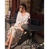 Zeagoo Skirts for Women High Waist Skirt Elegant Midi Skirt Satin(Cracker Khaki)