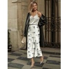 Zeagoo Skirts for Women High Waist Skirt Elegant Midi Skirt Satin(Dh1018)