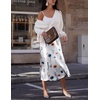 Zeagoo Skirts for Women High Waist Skirt Elegant Midi Skirt Satin(Dh590)