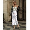 Zeagoo Skirts for Women High Waist Skirt Elegant Midi Skirt Satin(Dh590)