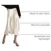 Zeagoo Skirts for Women High Waist Skirt Elegant Midi Skirt Satin(Pastel Peach)