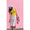 Zeagoo Skirts for Women High Waist Skirt Elegant Midi Skirt Satin(Pat8)