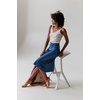 Zeagoo Skirts for Women High Waist Skirt Elegant Midi Skirt Satin(Royal Blue)