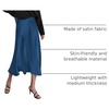 Zeagoo Skirts for Women High Waist Skirt Elegant Midi Skirt Satin(Royal Blue)