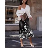 Zeagoo Skirts for Women High Waist Skirt Elegant Midi Skirt Satin(Sf100)
