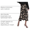 Zeagoo Skirts for Women High Waist Skirt Elegant Midi Skirt Satin(Sf209)