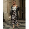 Zeagoo Skirts for Women High Waist Skirt Elegant Midi Skirt Satin(Sf209)