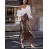 Zeagoo Skirts for Women High Waist Skirt Elegant Midi Skirt Satin(Xh267)
