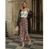 Zeagoo Skirts for Women High Waist Skirt Elegant Midi Skirt Satin(Xh267)