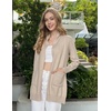 Zeagoo Women Long Cardigan Sweaters Lightweight Open Front Duster Knit Fashion Sweater Coats Trendy Cardigans with Pocket(Beige)