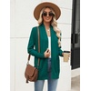 Zeagoo Women Long Cardigan Sweaters Lightweight Open Front Duster Knit Fashion Sweater Coats Trendy Cardigans with Pocket(Green)