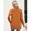 Zeagoo Women Long Cardigan Sweaters Lightweight Open Front Duster Knit Fashion Sweater Coats Trendy Cardigans with Pocket(Orange)