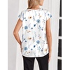 Zeagoo Women Satin V Neck Blouse Cap Short Sleeve Business Casual Top S-2XL(Bf290)