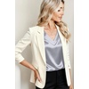 Zeagoo Women Satin V Neck Blouse Cap Short Sleeve Business Casual Top S-2XL(Grey)